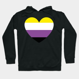 LGBT | Non-Binary Pride Flag Heart Hoodie